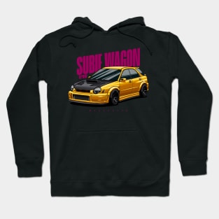 Subie Wagon (yellow) Hoodie